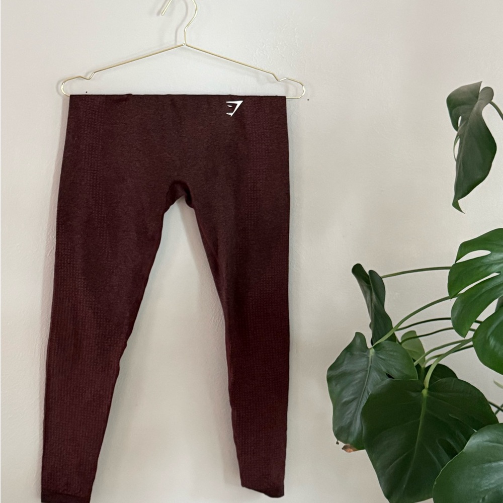 Gymshark Women's Burgundy Seamless Leggings